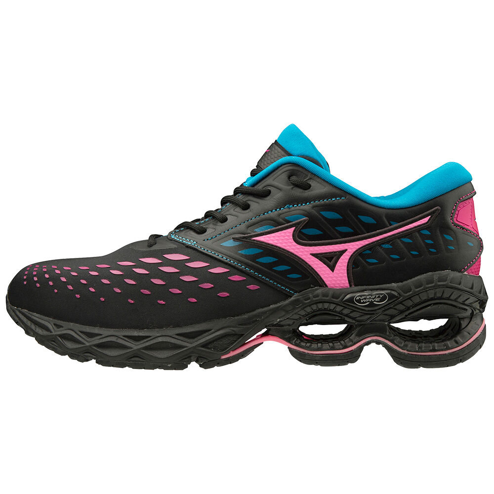 Scarpe Da Ginnastica Mizuno Wave Creation LS Uomo - Nere/Rosa/Blu - 76103-DXCP